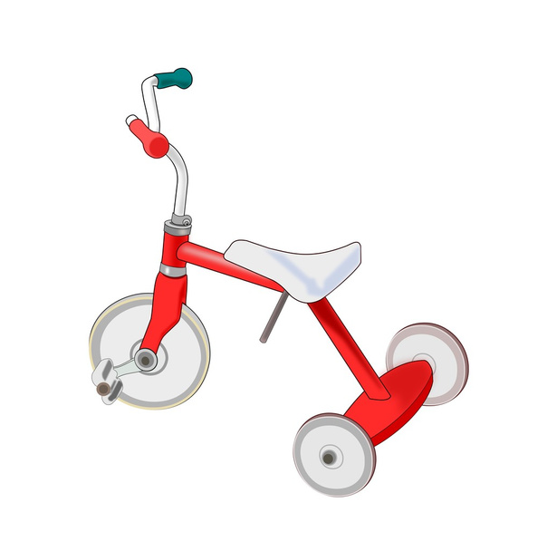 piros tricikli - Fotó, kép