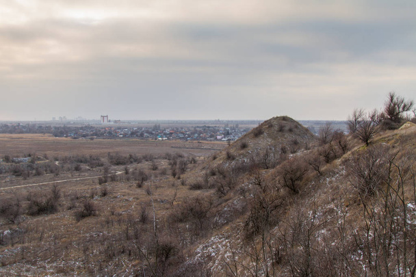 Таврическая степь у Азовского моря. Запорожская область, Украина. Январь 2017
 - Фото, изображение