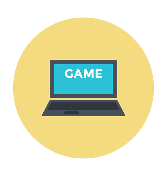 Online Game Colored Vector Icon - Vector, Image