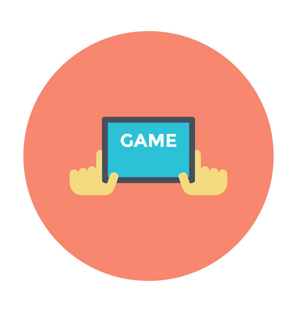 Online Game Colored Vector Icon - Wektor, obraz
