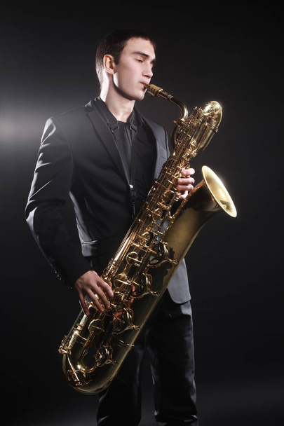 Saxophone player Jazz musician saxophonist - Fotografie, Obrázek