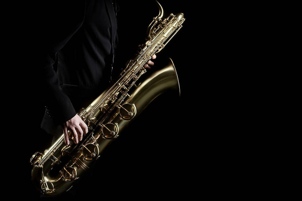 Saxophone player jazz music instrument - Foto, Bild