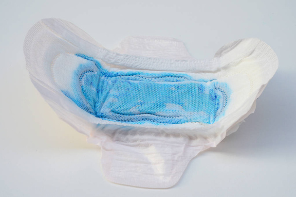 Sanitary napkins for woman on white background - Photo, Image