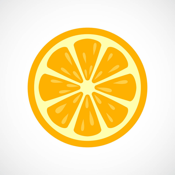 Orange slice piece vector icon illustration isolated on white background - Вектор,изображение