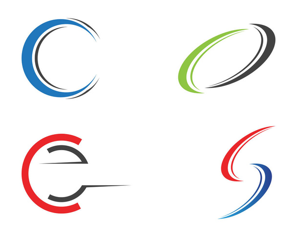 C Harfi Logo Şablon Tasarım Vektörü - Vektör, Görsel
