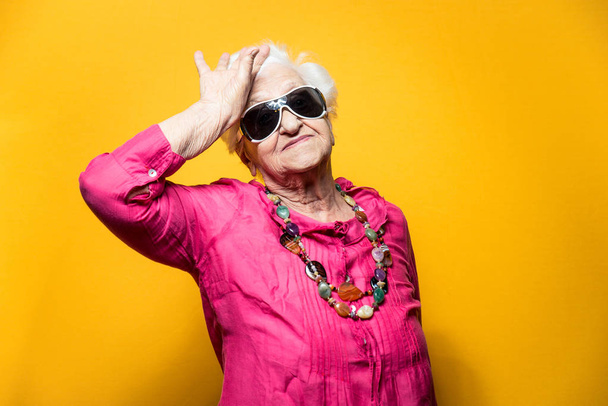 Grandmother portrait set in the studio. Concepts about seniority - Foto, Bild