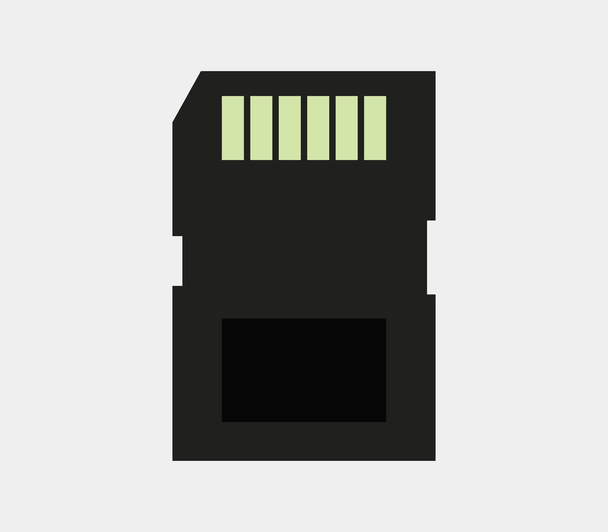 icono de la tarjeta de memoria sobre fondo blanco
 - Vector, Imagen