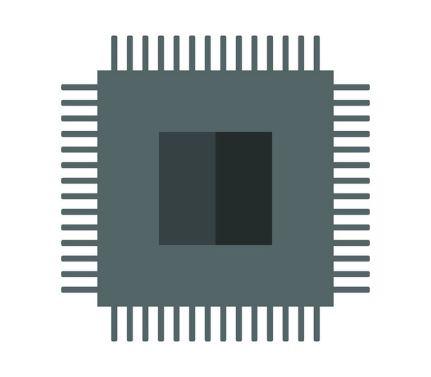 icône de micropuce sur fond blanc
 - Vecteur, image
