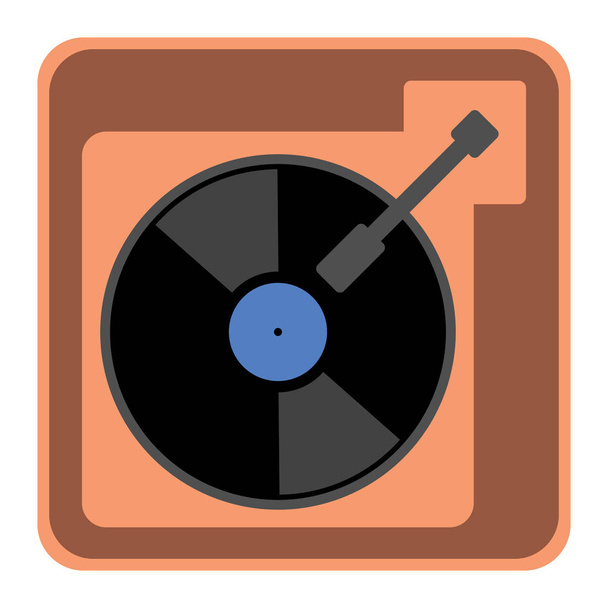 Isolated turntable icon - Vector, Image