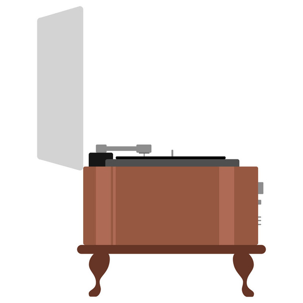 Isolated turntable icon - Vector, imagen
