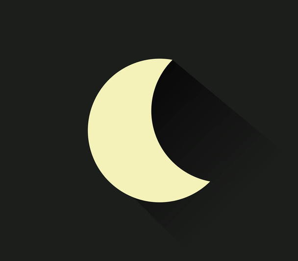 hold ikon fehér háttér - Vektor, kép