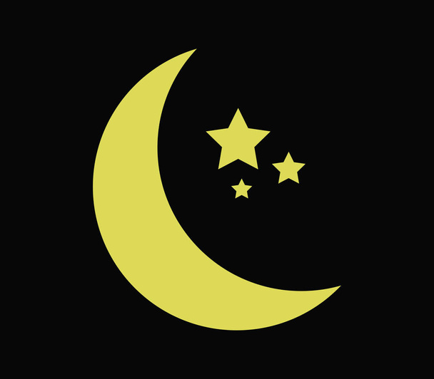 icono de la luna sobre fondo blanco - Vector, Imagen