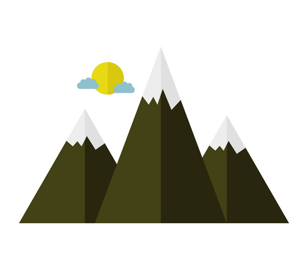 horská ikona na bílém pozadí - Vektor, obrázek