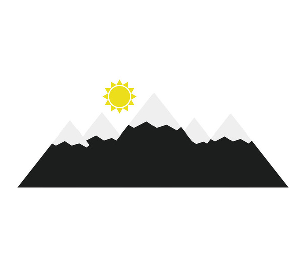 ikona górska na białym tle - Wektor, obraz