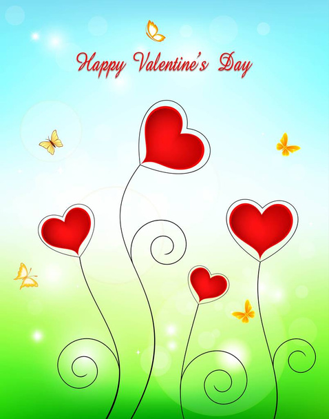 Valentine background vector illustration - Vettoriali, immagini