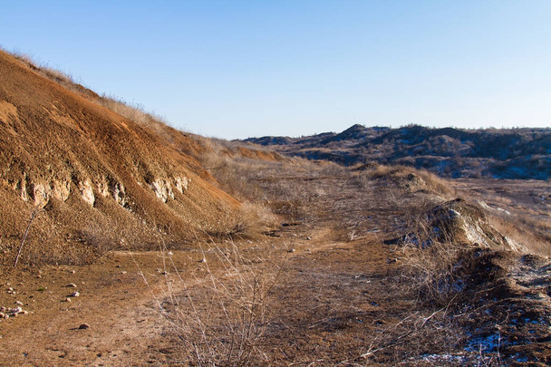 Winter clay quarry - Photo, Image