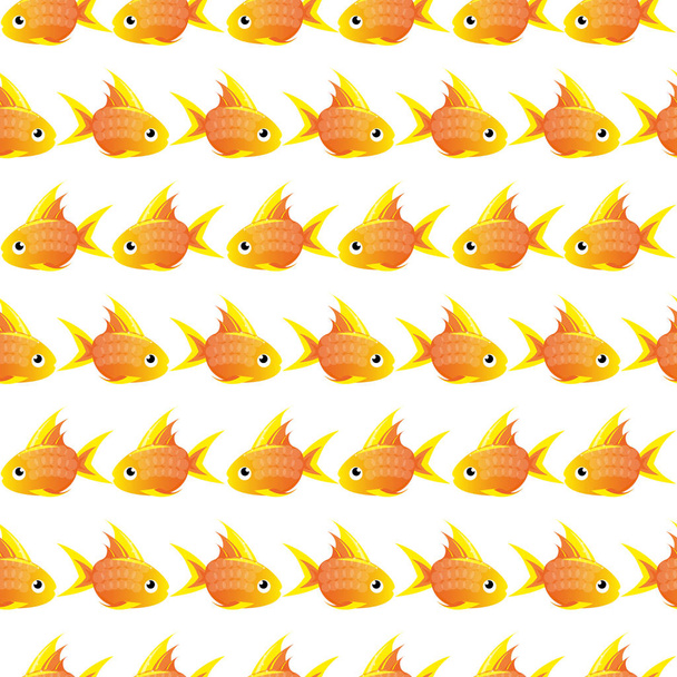 Seamless pattern with large goldfish. vector - Vektör, Görsel