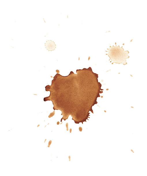 Dried coffee stain isolated - Fotoğraf, Görsel