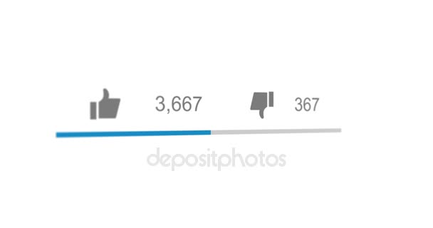 counter of likes and dislikes - Footage, Video