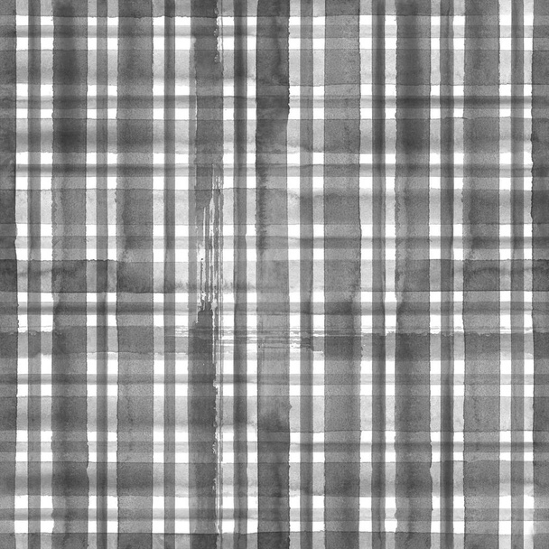 黒と白のギンガム チェックのシームレス パターン - 写真・画像