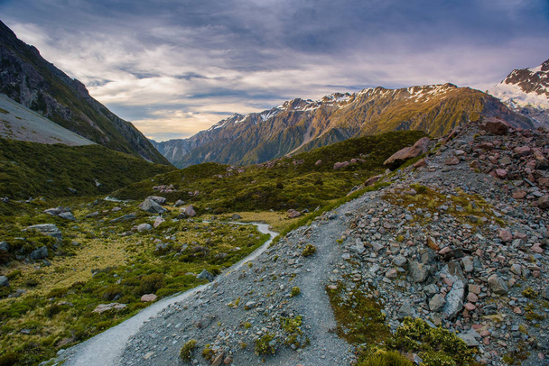 landscape of mt.cook national park, New Zealand - Фото, изображение