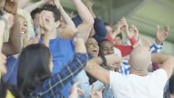 4K innoissaan urheilu fanit live-peli huutaen ja hurraavat joukkueensa
 - Materiaali, video