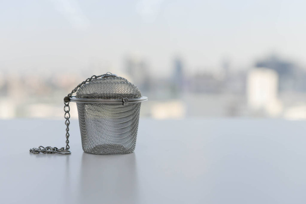 Tea szűrő készült rozsdamentes - Fotó, kép