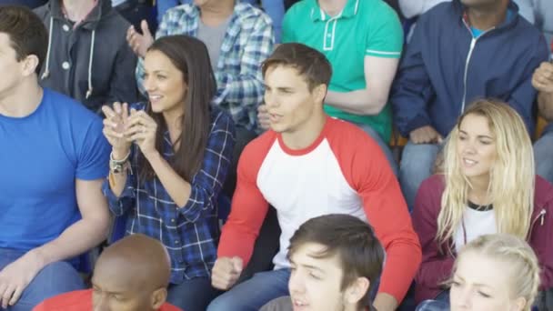 4K Excited supporter in sports crowd, celebrating and cheering on his team - Footage, Video