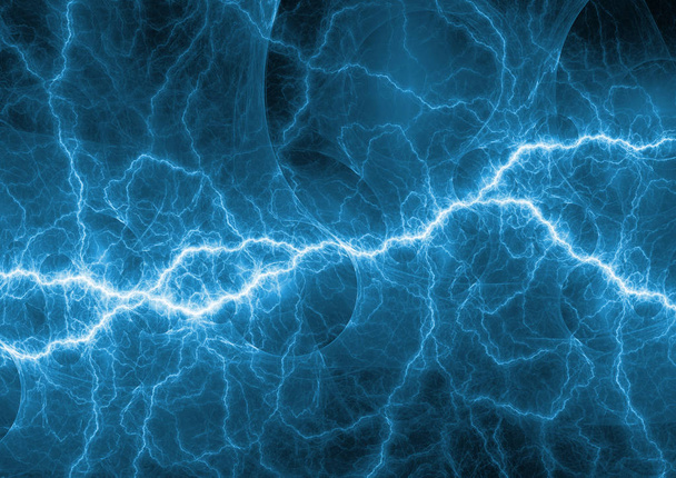 Rayo eléctrico azul, plasma y fondo de potencia
 - Foto, Imagen