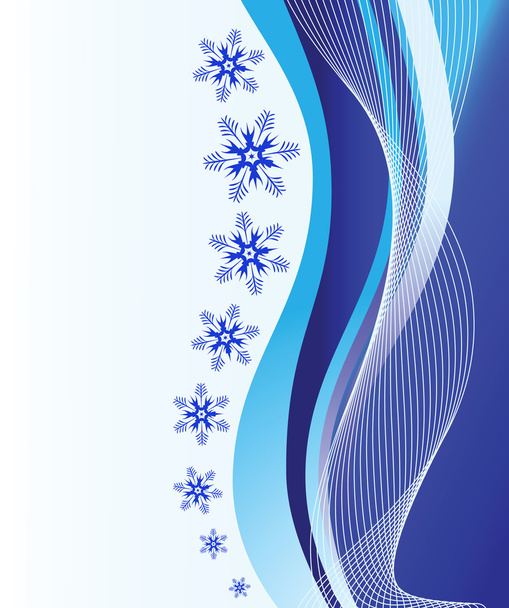 青い冬のフレーム。ベクトル イラスト - ベクター画像