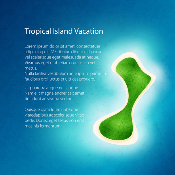 Île tropicale, Affiche
 - Vecteur, image