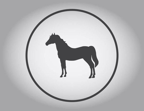 Vektorová silueta koně - Vektor, obrázek