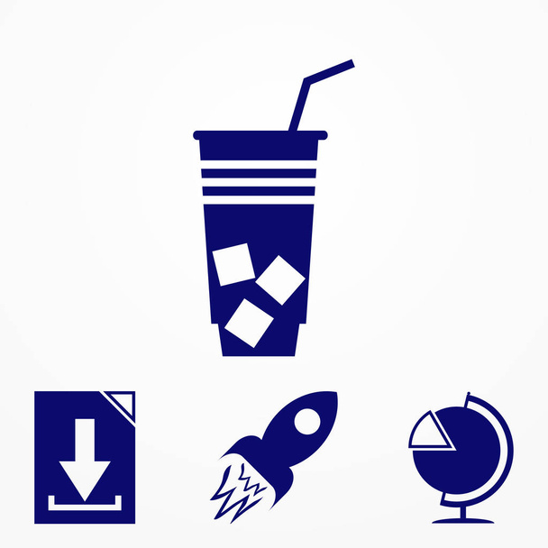 Soft drink icon. vector illustration for website. - Vector, Image
