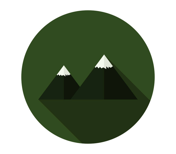 berg pictogram op witte achtergrond - Vector, afbeelding