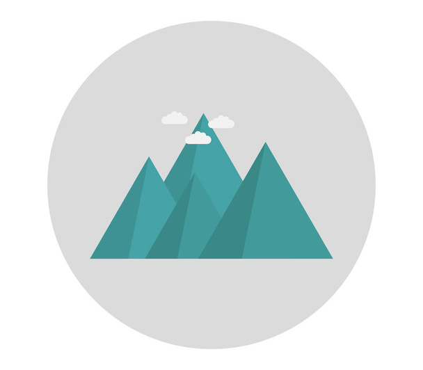 ícone de montanha no fundo branco - Vetor, Imagem
