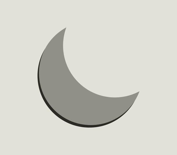 φεγγάρι εικονίδιο σε λευκό φόντο - Διάνυσμα, εικόνα