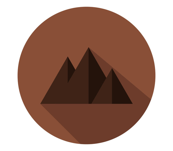 hegy ikon fehér háttér - Vektor, kép