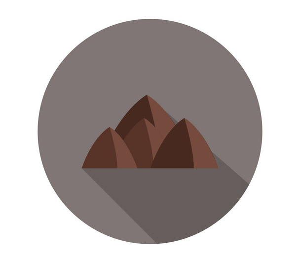 icono de montaña sobre fondo blanco - Vector, imagen