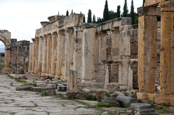 Ruins of the ancient city of Hierapolis - Fotoğraf, Görsel