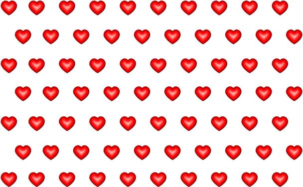 padrão de coração conjunto vermelho de símbolo de amor no fundo branco linha interminável de design de base
 - Foto, Imagem