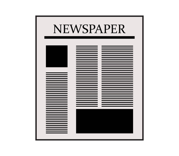 Піктограма газети на білому тлі
 - Вектор, зображення