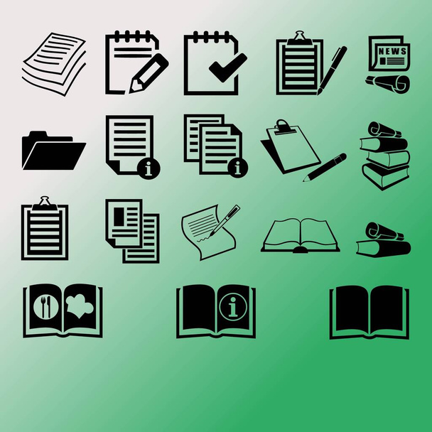 Iconos de documento vector ilustración
  - Vector, imagen