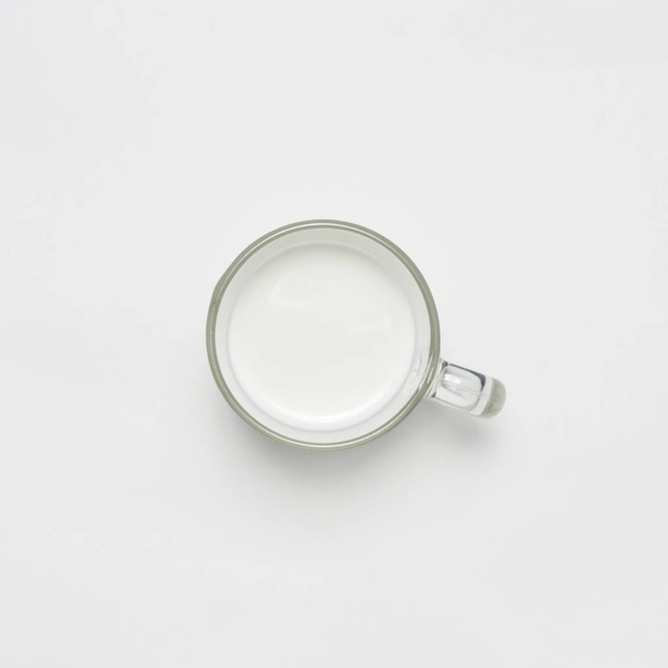 glass cup with milk on white background - Foto, immagini