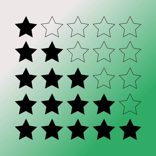 Bewertung von Sternen Vektor-Symbolen - Vektor, Bild