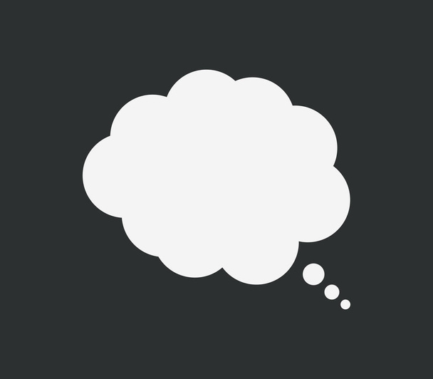 felhő ikon gondolkodás fehér háttér - Vektor, kép