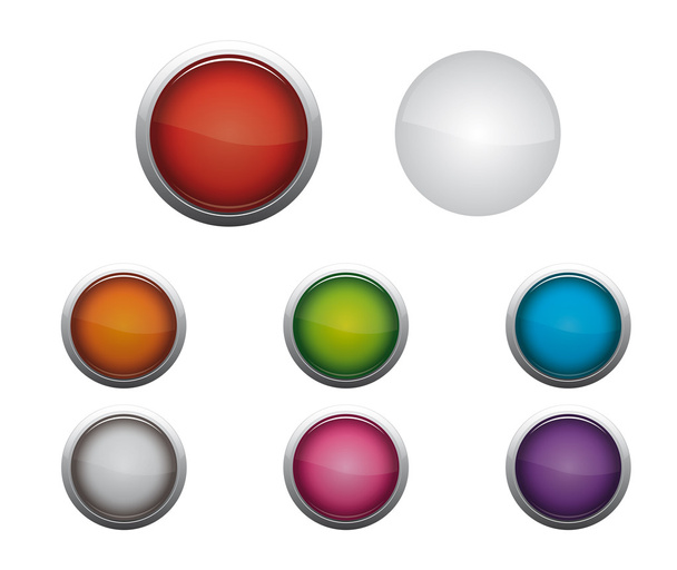Blank Glossy Web Buttons of Internet - Vector, Image