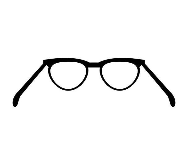 白い背景の上の眼鏡のアイコン - ベクター画像