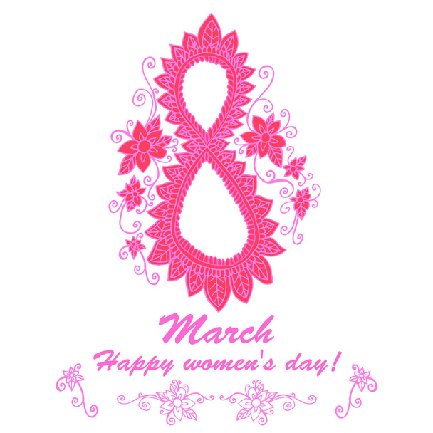 Day 8 of March Women s Day. - Vector, Image