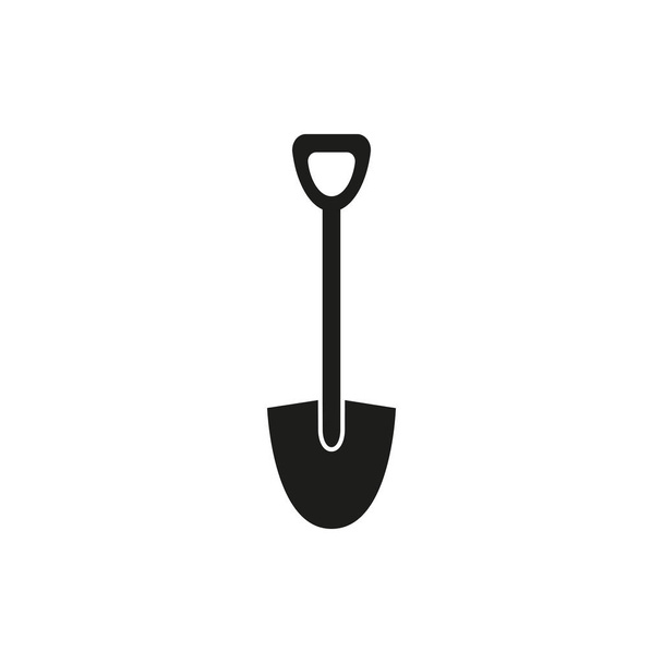 Shovel black icon - Vector, Imagen