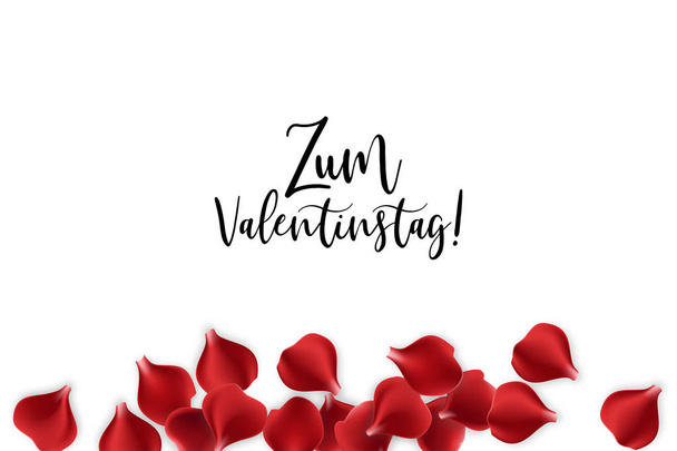 Valentijnsdag roos bloemblad achtergrond - Vector, afbeelding